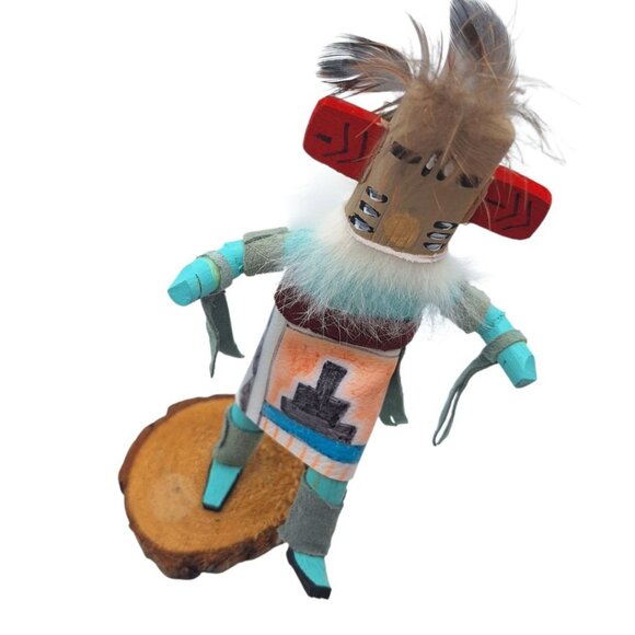 Kachina Handmade Doll Signed 7 Inch Hototo AM Native American Indian Art Wood - Picture 7 of 13